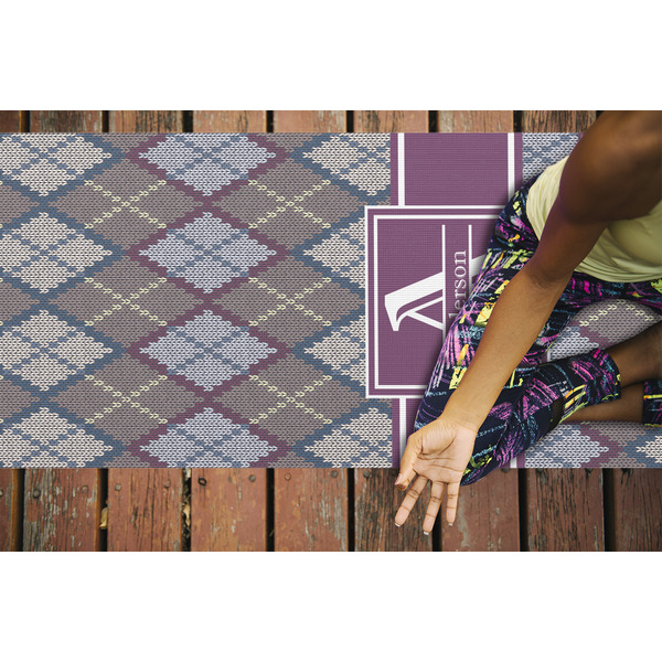 Knit Argyle Yoga Mats - LIFESTYLE