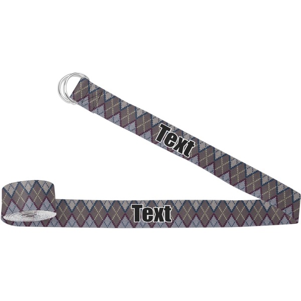 Custom Knit Argyle Yoga Strap (Personalized)