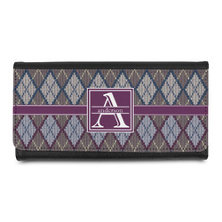 Knit Argyle Leatherette Ladies Wallet (Personalized)