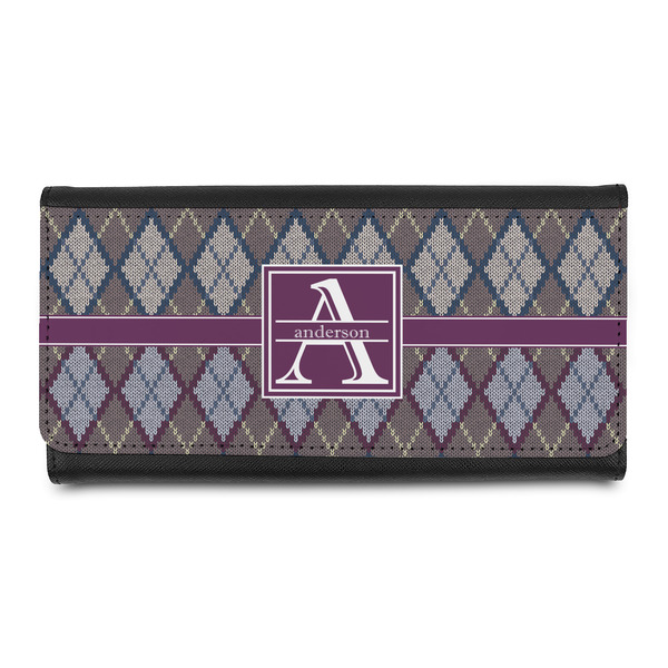 Custom Knit Argyle Leatherette Ladies Wallet (Personalized)