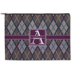 Knit Argyle Zipper Pouch (Personalized)