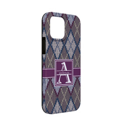 Knit Argyle iPhone Case - Rubber Lined - iPhone 13 Mini (Personalized)