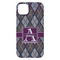 Knit Argyle iPhone 14 Plus Case - Back