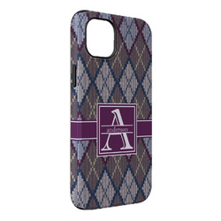 Knit Argyle iPhone Case - Rubber Lined - iPhone 14 Plus (Personalized)