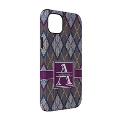 Knit Argyle iPhone Case - Rubber Lined - iPhone 14 Pro (Personalized)