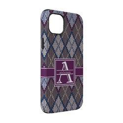 Knit Argyle iPhone Case - Rubber Lined - iPhone 14 (Personalized)