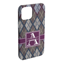 Knit Argyle iPhone Case - Plastic (Personalized)