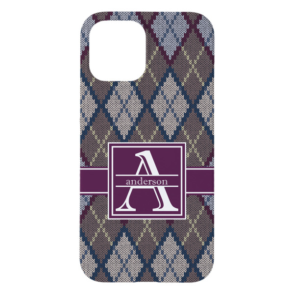 Knit Argyle iPhone 15 Pro Max Case - Back