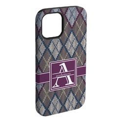 Knit Argyle iPhone Case - Rubber Lined - iPhone 15 Pro Max (Personalized)