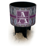 Knit Argyle Black Beach Spiker Drink Holder (Personalized)