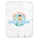 Love You Forever Baby Swaddling Blanket w/ Name or Text