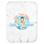 Love You Forever Baby Swaddling Blanket w/ Name or Text