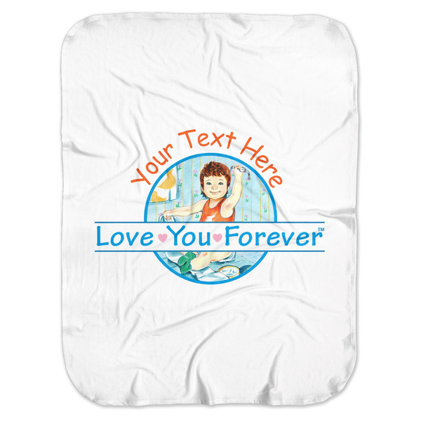 Custom Love You Forever Baby Swaddling Blanket w/ Name or Text