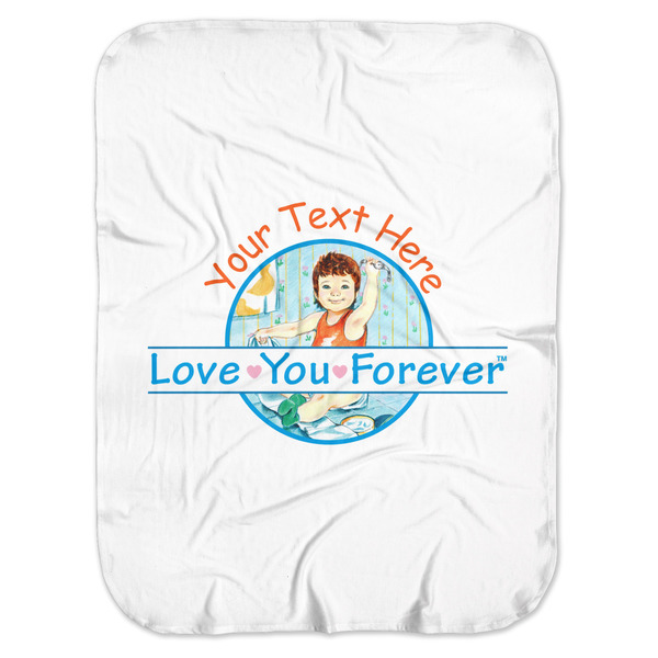 Custom Love You Forever Baby Swaddling Blanket w/ Name or Text