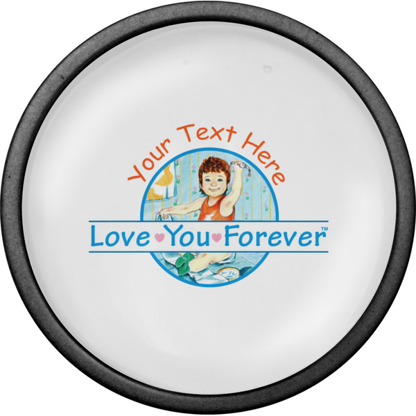 Love You Forever Cabinet Knob - Black - Front