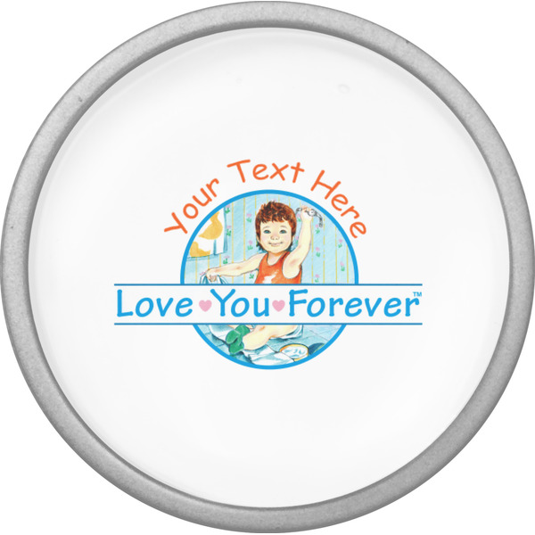 Love You Forever Cabinet Knob - Nickel - Front