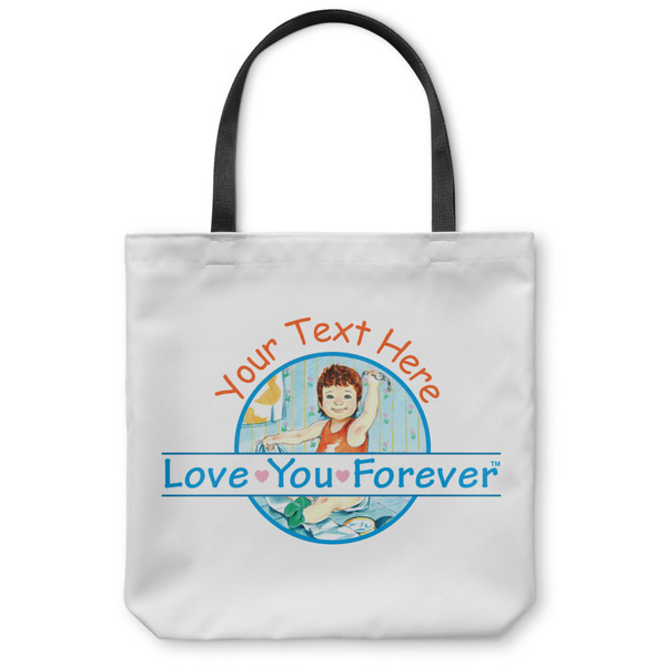 Custom Love You Forever Canvas Tote Bag - Small - 13"x13" w/ Name or Text