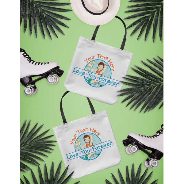 Love You Forever Canvas Tote Lifestyle Front and Back
