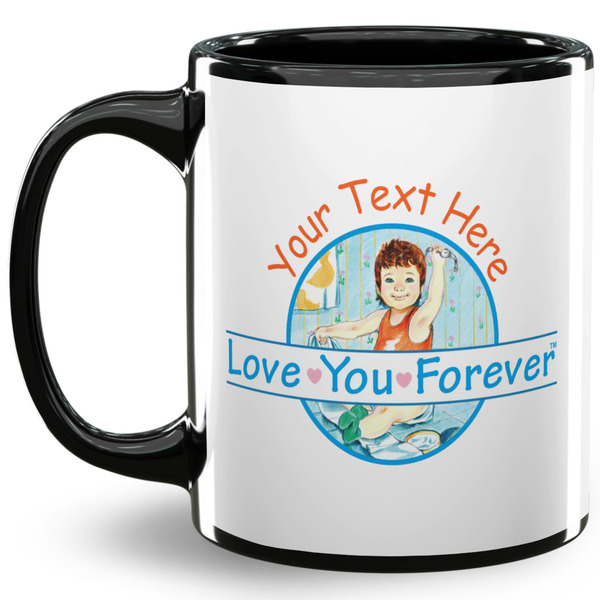 Custom Love You Forever 11 Oz Coffee Mug - Black (Personalized)