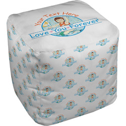 Love You Forever Cube Pouf Ottoman (Personalized)