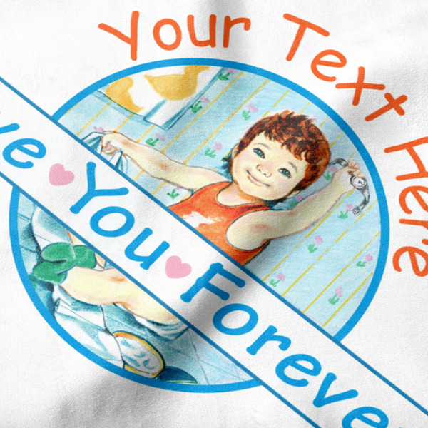 Love You Forever Hooded Baby Towel- Detail Close Up