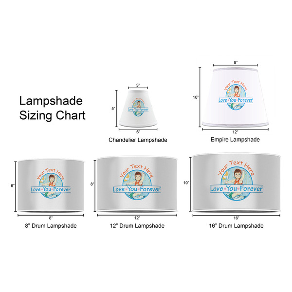 Love You Forever Lampshade Sizing Chart