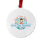 Love You Forever Metal Circle Ornament - Double-Sided