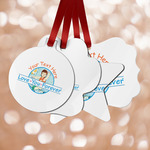 Love You Forever Metal Ornaments - Double Sided w/ Name or Text