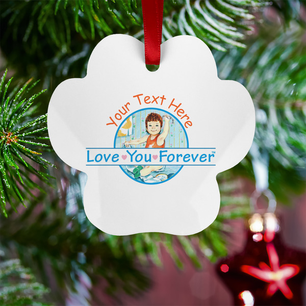 Love You Forever Metal Paw Ornament - Lifestyle