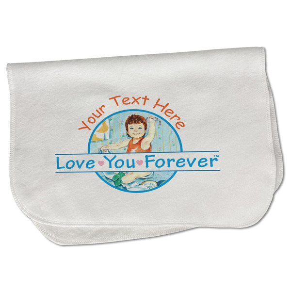 Custom Love You Forever Burp Cloth - Fleece w/ Name or Text