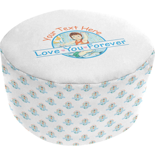 Custom Love You Forever Round Pouf Ottoman (Personalized)