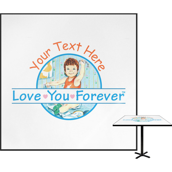 Custom Love You Forever Square Table Top - 24" w/ Name or Text