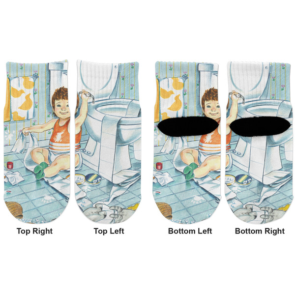 Love You Forever Toddler Ankle Socks - Double Pair - Front and Back - Apvl