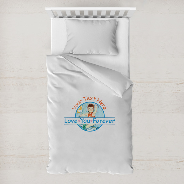 Custom Love You Forever Toddler Duvet Cover w/ Name or Text