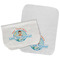 Love You Forever Two Rectangle Burp Cloths - Open & Folded