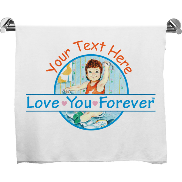 Custom Love You Forever Bath Towel w/ Name or Text