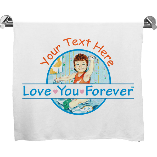 Custom Love You Forever Bath Towel w/ Name or Text
