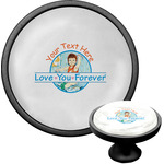 Love You Forever Cabinet Knob (Black) (Personalized)