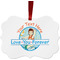 Love You Forever Metal Frame Ornament - Double Sided w/ Name or Text