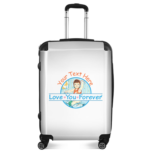 Custom Love You Forever Suitcase - 24" Medium - Checked (Personalized)