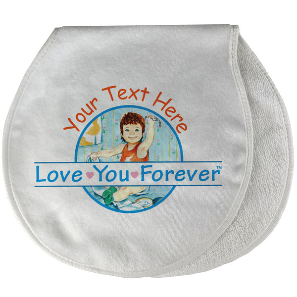 Custom Love You Forever Burp Pad - Velour w/ Name or Text