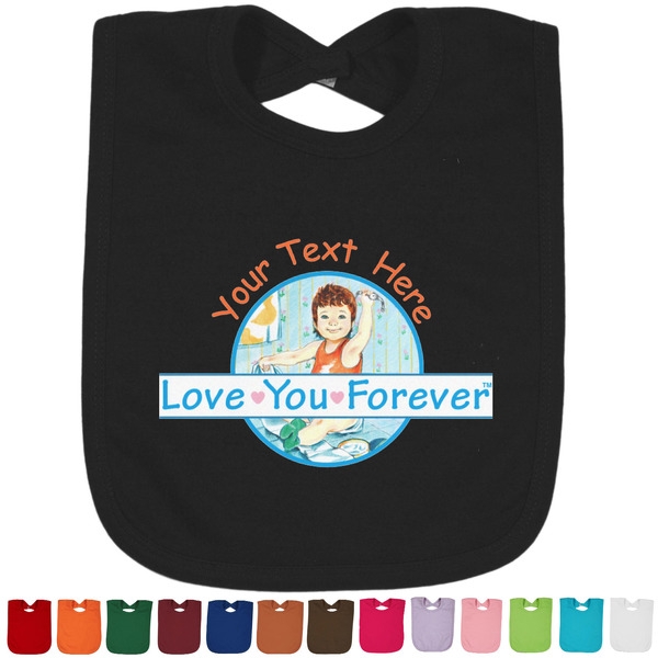 Custom Love You Forever Cotton Baby Bib (Personalized)