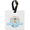 Love You Forever Plastic Luggage Tag - Square w/ Name or Text