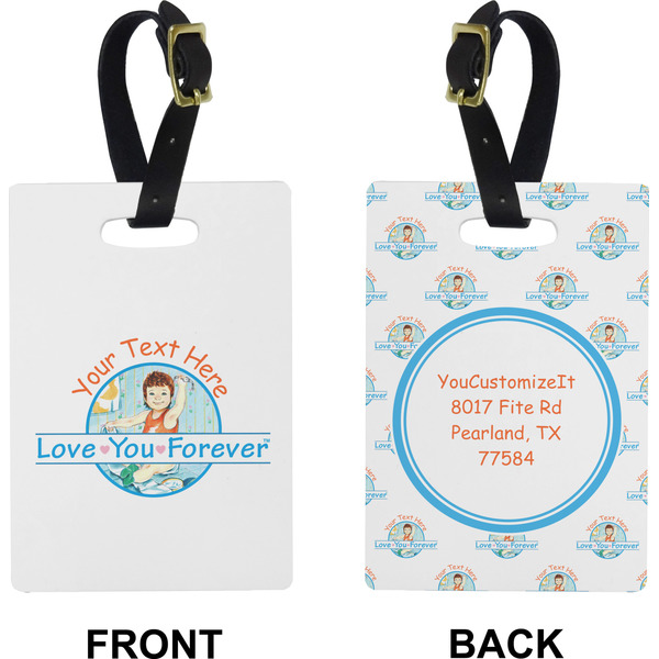 Love Your Forever Rectangle Luggage Tag (Front + Back)