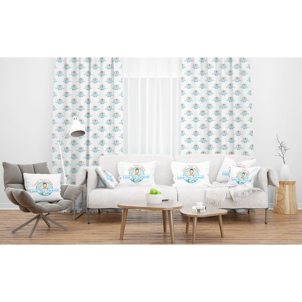 Love Your Forever Sheer and Custom Curtains in Room with Matching Pillows