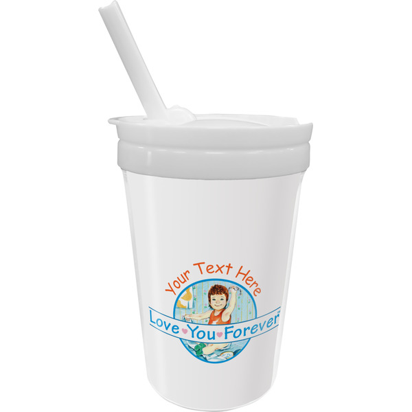 Custom Love You Forever Sippy Cup with Straw (Personalized)