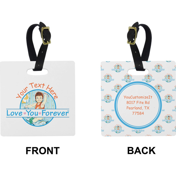 Love Your Forever Square Luggage Tag (Front + Back)