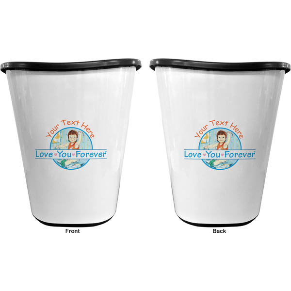 Love Your Forever Trash Can Black - Front and Back - Apvl