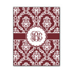 Maroon & White Wood Print - 11x14 (Personalized)