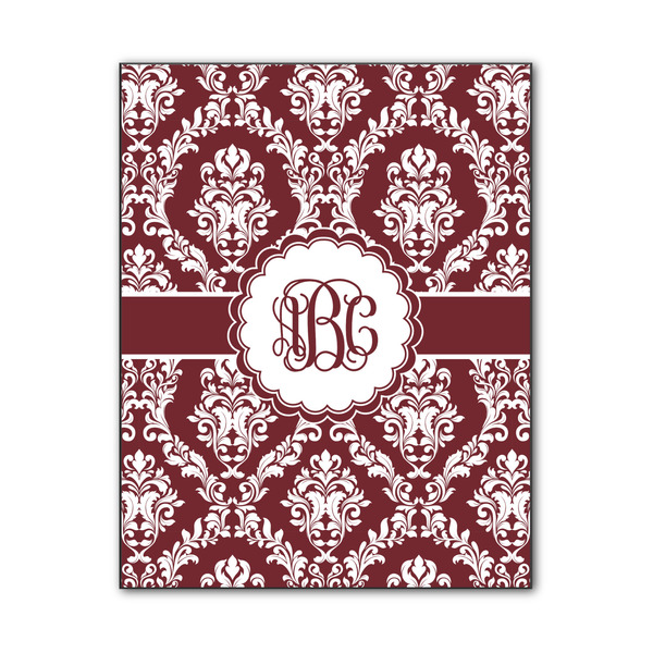 Custom Maroon & White Wood Print - 11x14 (Personalized)